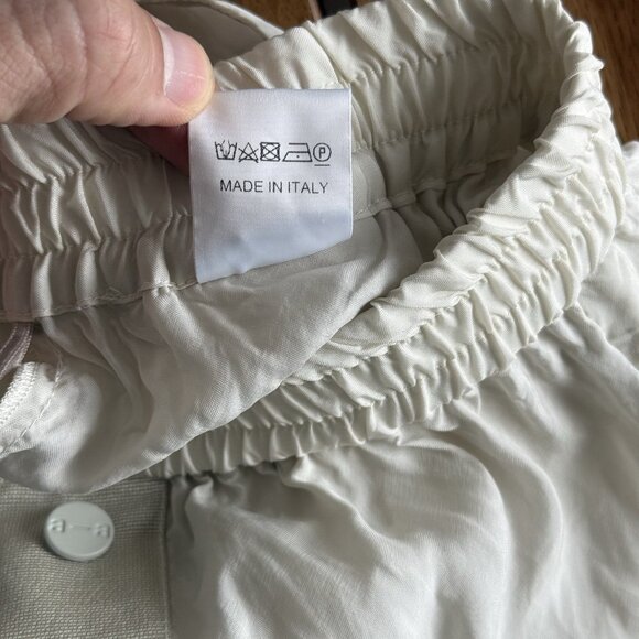 Artica Arbox Wide Leg Snap Closure Pants - Beige - US Size S Made In Italy READ - Picture 16 of 16